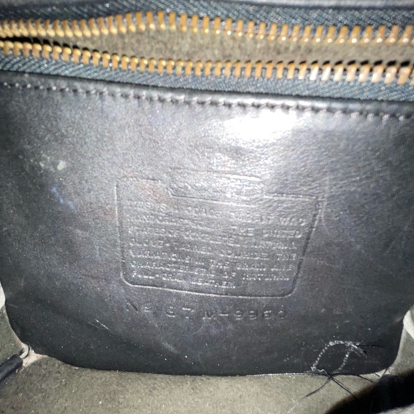 Vintage Leather Coach Mini Backpack drawstring bag with brass hardware circa ‘97 - Picture 11 of 11